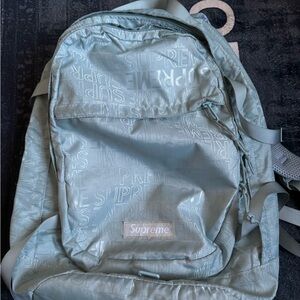 Supreme Sky Blue Embossed Backpack